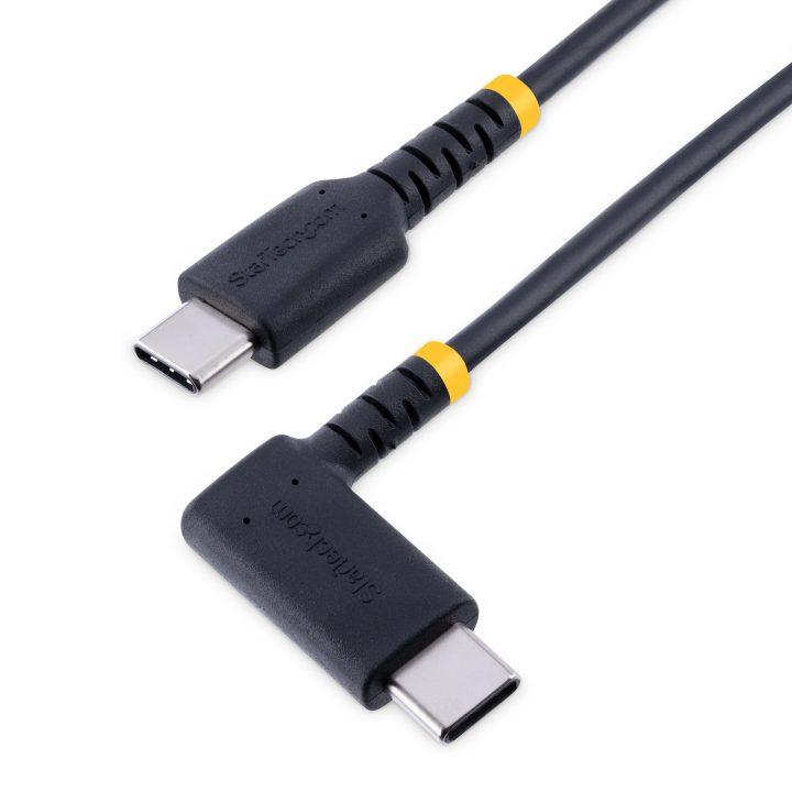 StarTech.com Cable 15cm USB C Acodado - en Ángulo Recto - PD 60W - 3A…