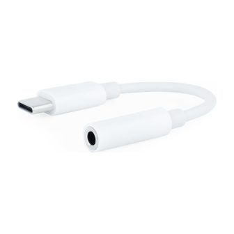 Nanocable USB-C/M to 3.5/H Audio Adapter Cable, 11 cm, White