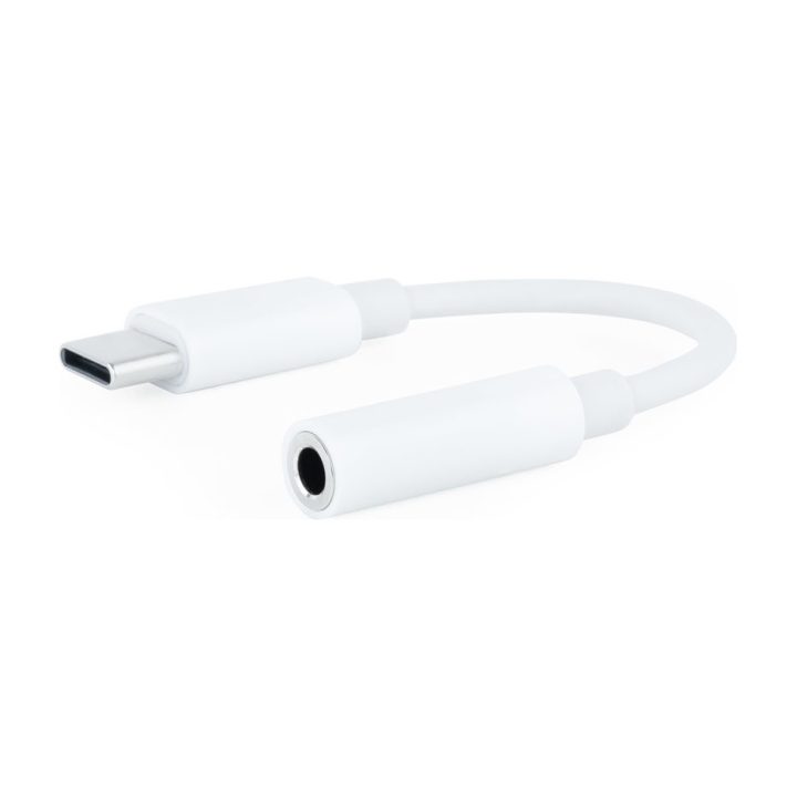Nanocable USB-C/M to 3.5/H Audio Adapter Cable, 11 cm, White