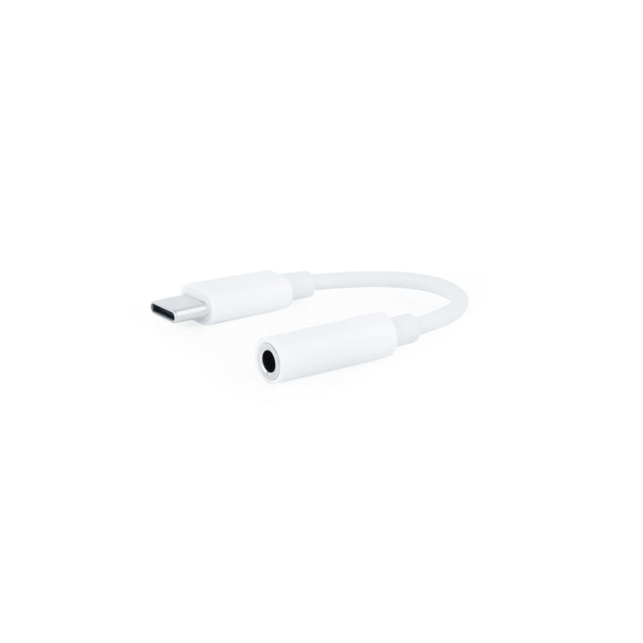 Nanocable Cable Adaptador Audio USB-C/M a Jack 3.5/H, 11 cm, Blanco