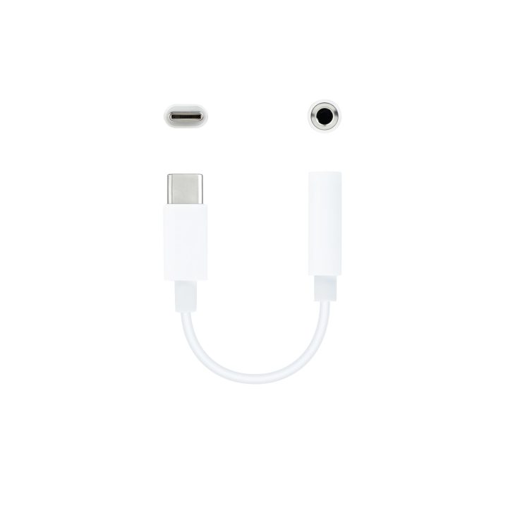Nanocable USB-C/M to 3.5/H Audio Adapter Cable, 11 cm, White