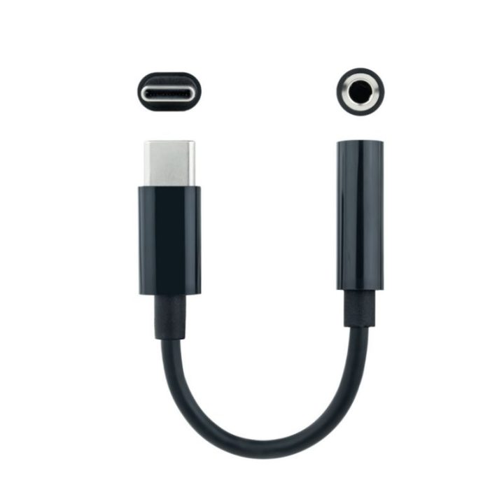 Nanocable Cable Adaptador Audio USB-C/M a Jack 3.5/H, 11 cm, Blanco
