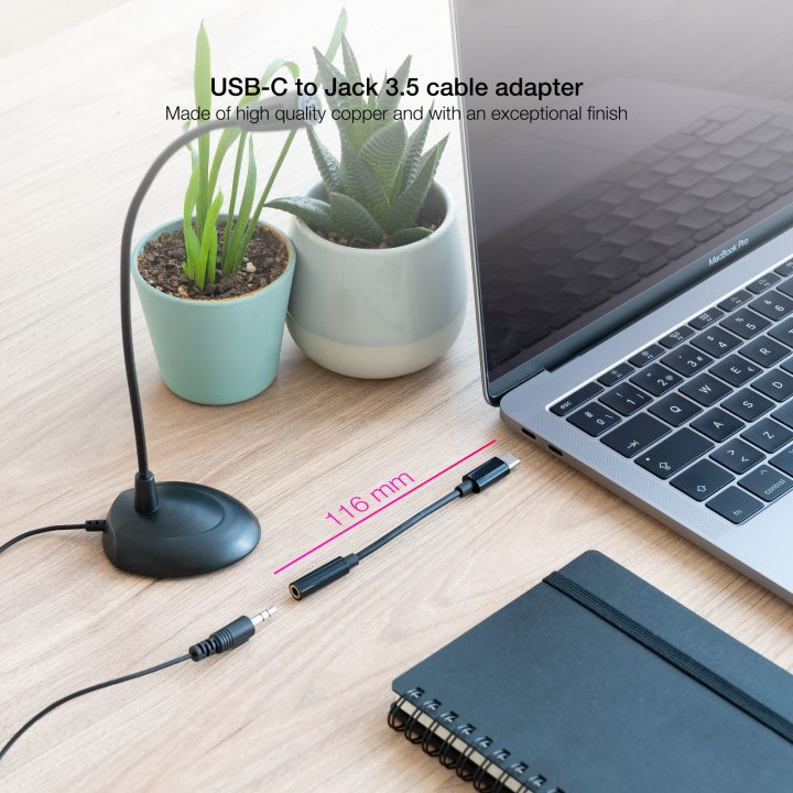 Nanocable Cabo Adaptador de Áudio USB-C/M para Jack 3.5/H, 11 cm…
