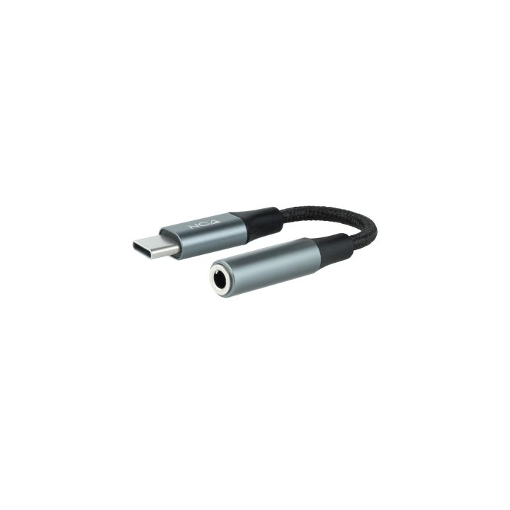 Nanocable Cable Adaptador Audio USB-C/M a Jack 3.5/H, 11 cm, Blanco