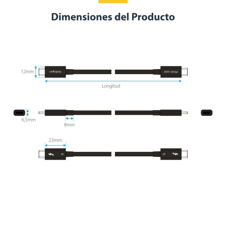 StarTech.com Cabo Thunderbolt 5 de 80cm - Cabo Thunderbolt…