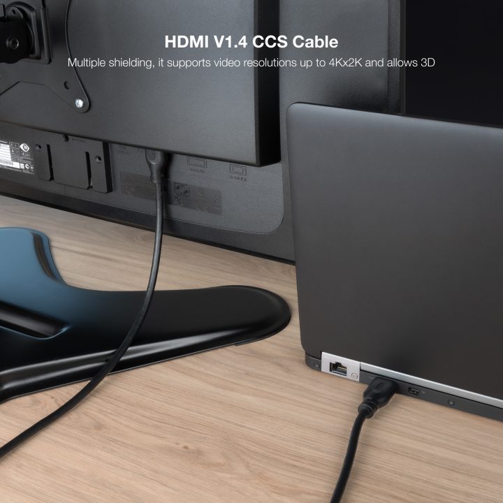 Nanocable HDMI Cable V1.4 CCS, A/M-A/M, Black, 1m