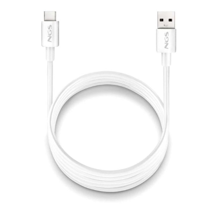 NGS ZYRO-AC cabo USB USB 2.0 1 m USB A USB C 0,48 Gbit/s Branco