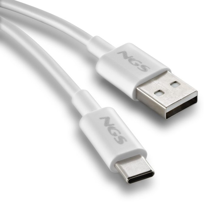 NGS ZYRO-AC cable USB USB 2.0 1 m USB A USB C 0,48 Gbit/s Blanco