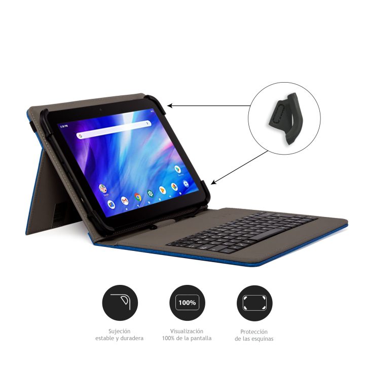 Nilox FUNDA TECLADO USB DE 9,7" A 10.5" AZUL