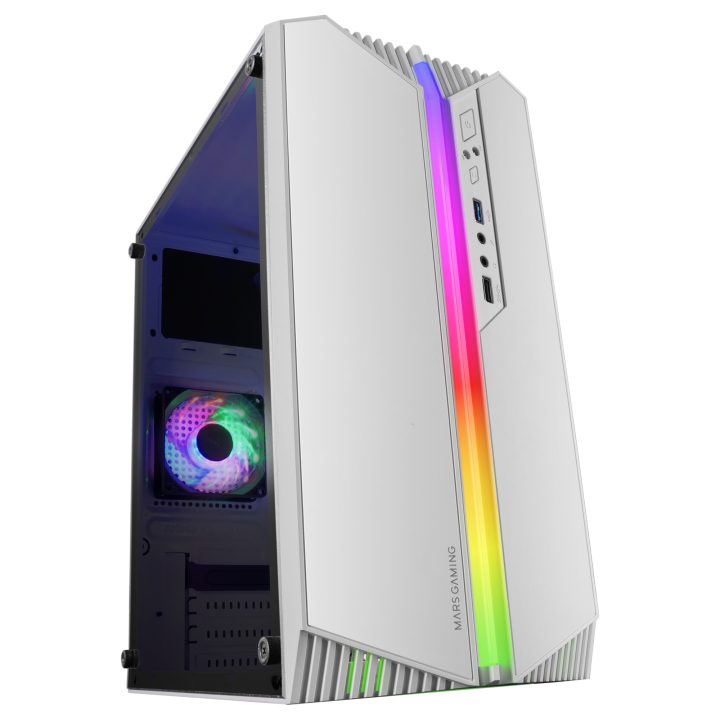 Mars Gaming MC-S1, Caja PC Compacta Gaming Micro-ATX, Iluminación…