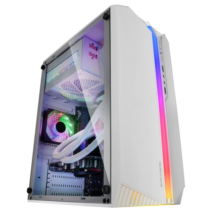 Mars Gaming MC-S1, Compact Micro-ATX Gaming PC Case, 12-Mode ARGB…