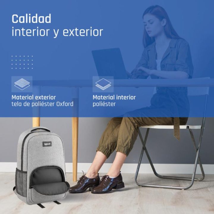 iggual Everyday Use Laptop Backpack 15.6-17 Gray