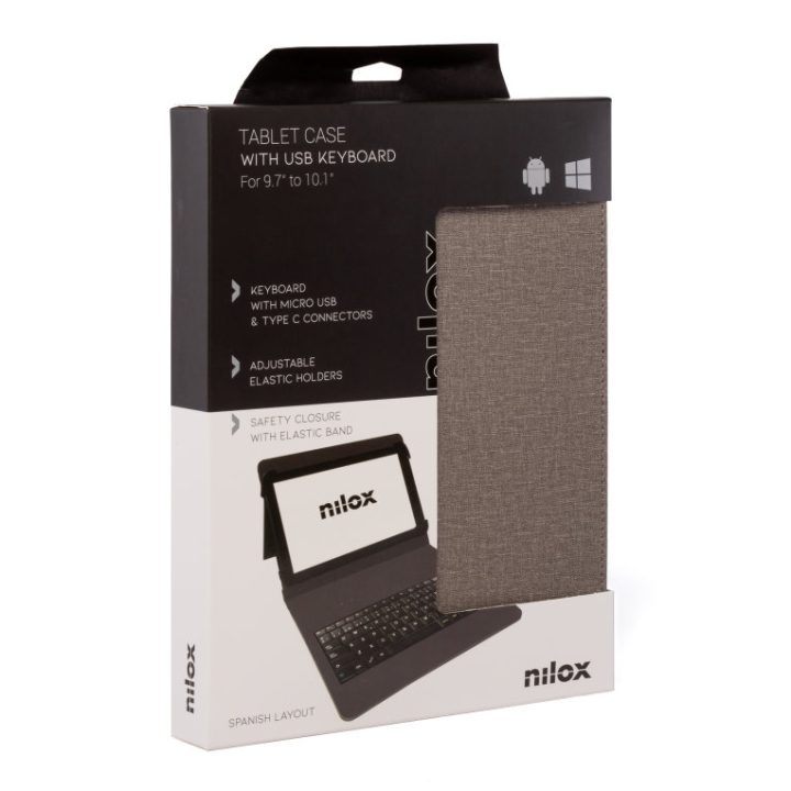 Nilox CAPA COM TECLADO USB DE 9,7" A 10,5" AZUL