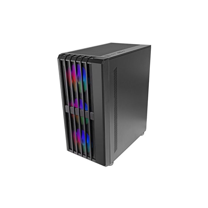 Mars Gaming MC-VAULT, ATX Gaming Case, 4x 120mm ARGB Fans, Vertical…