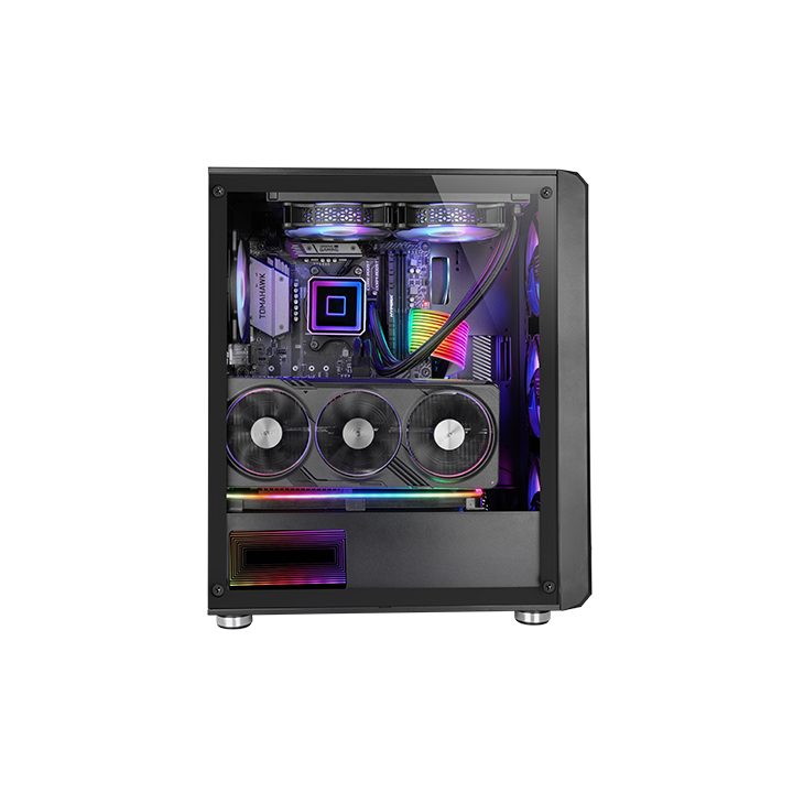 Mars Gaming MC-VAULT, Caja Gaming ATX, 4x Ventiladores ARGB 120mm…