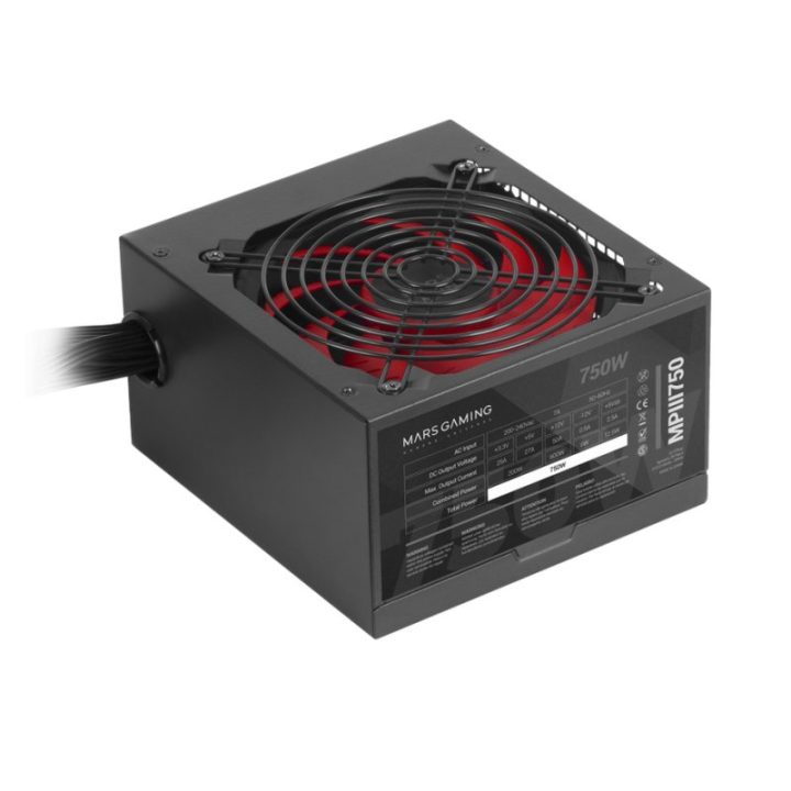Mars Gaming MPIII750, Fonte de Alimentação PC ATX 750W, 5 Anos de…
