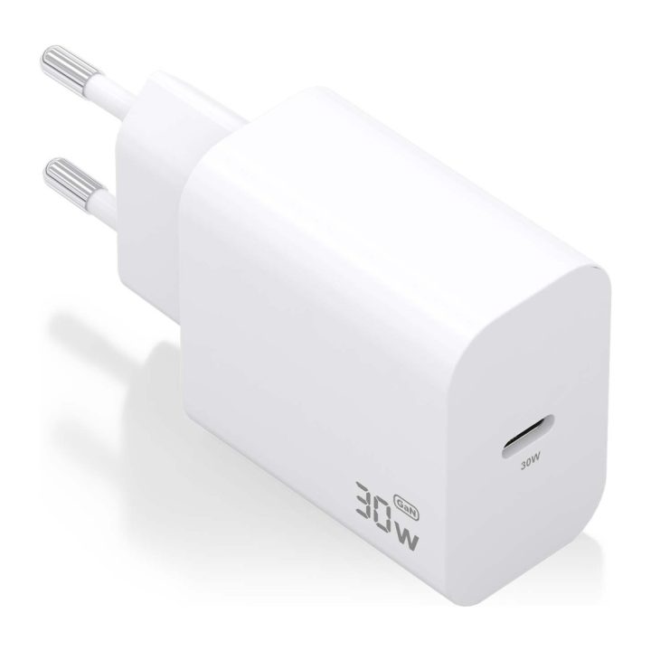 AISENS GaN Charger 30W, 1xUSB-C PD3.0, White