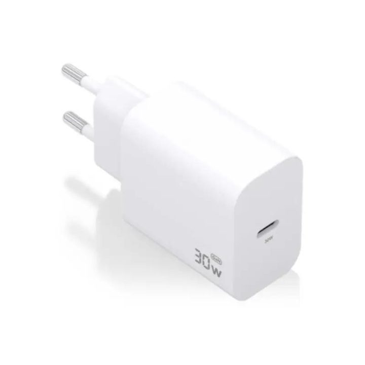 AISENS Carregador GaN 30W, 1xUSB-C PD3.0, Branco