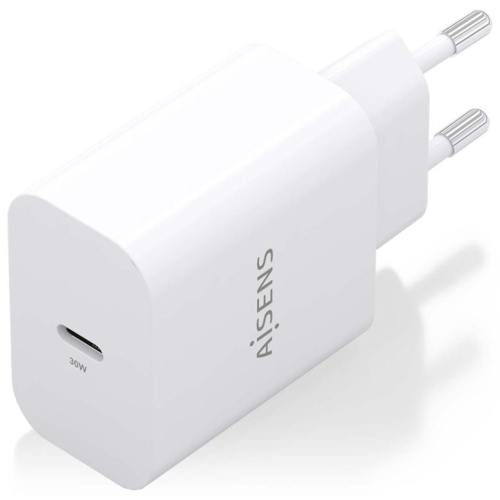 AISENS GaN Charger 30W, 1xUSB-C PD3.0, White