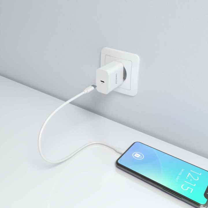 AISENS Cargador GaN 30W, 1xUSB-C PD3.0, Blanco