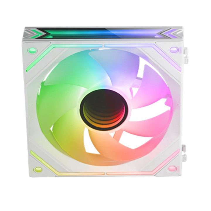 Mars Gaming MF-LINKFINITY White, Modular PWM 120mm Fan, LINKFINITY…