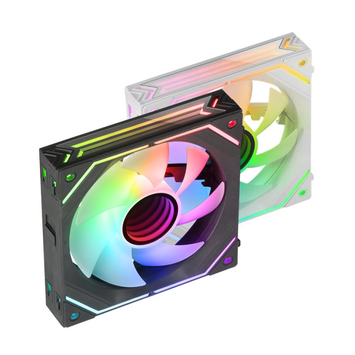 Mars Gaming MF-LINKFINITY White, Modular PWM 120mm Fan, LINKFINITY…