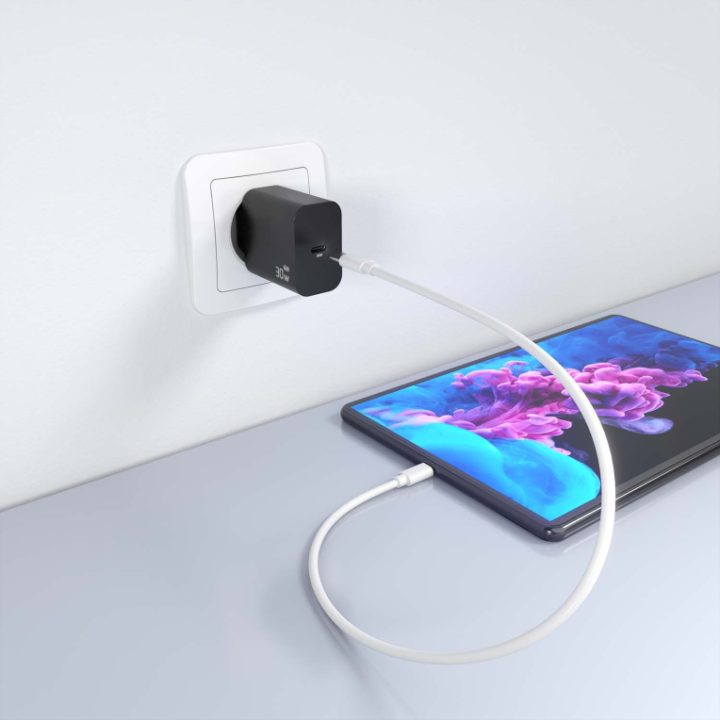 AISENS GaN Charger 30W, 1xUSB-C PD3.0, White