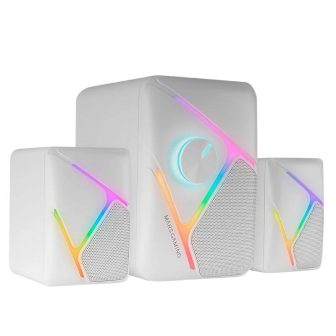 Mars Gaming MS-H21, Colunas Gaming RGB 2.1 e Subwoofer 35W, Sistema…