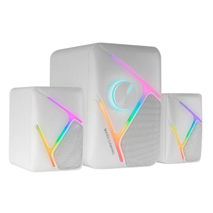 Mars Gaming MS-H21, Colunas Gaming RGB 2.1 e Subwoofer 35W, Sistema…