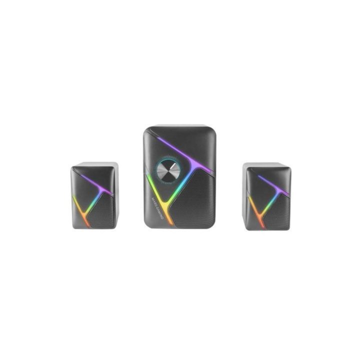 Mars Gaming MS-H21, RGB Gaming Speakers 2.1 and 35W Subwoofer…