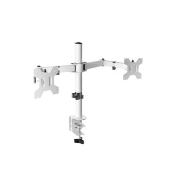 Mars Gaming MARM2 Branco, Suporte de Monitor Dual de Braço para Ecrãs…