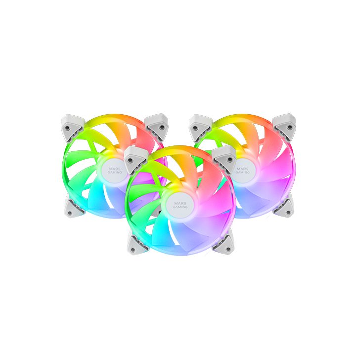 Mars Gaming MF-3AR, 3x 120mm FDB Fan Kit, Reverse Blades, Frameless…
