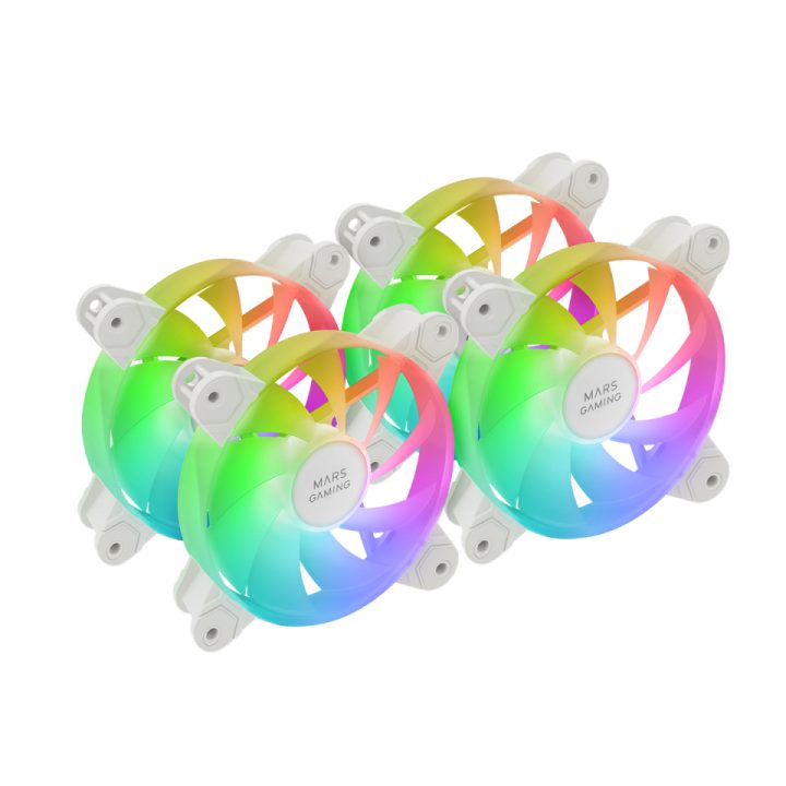Mars Gaming MF-4A PC Case Fan 12 cm White 4 piece(s)