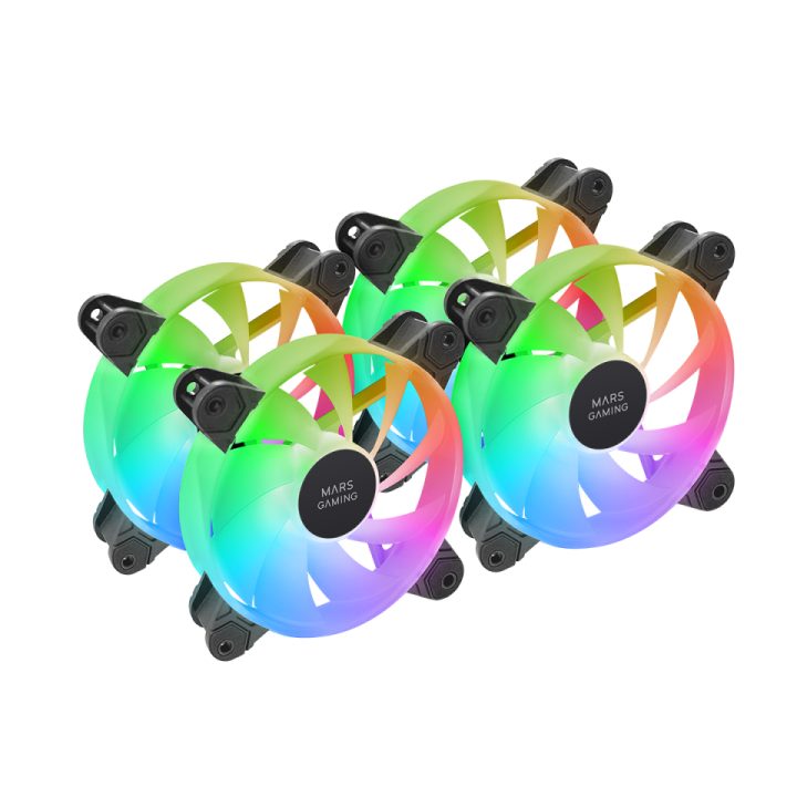 Mars Gaming MF-4A PC Case Fan 12 cm White 4 piece(s)
