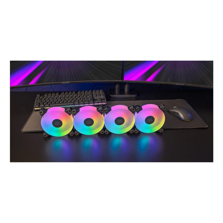 Mars Gaming MF-4A PC Case Fan 12 cm White 4 piece(s)