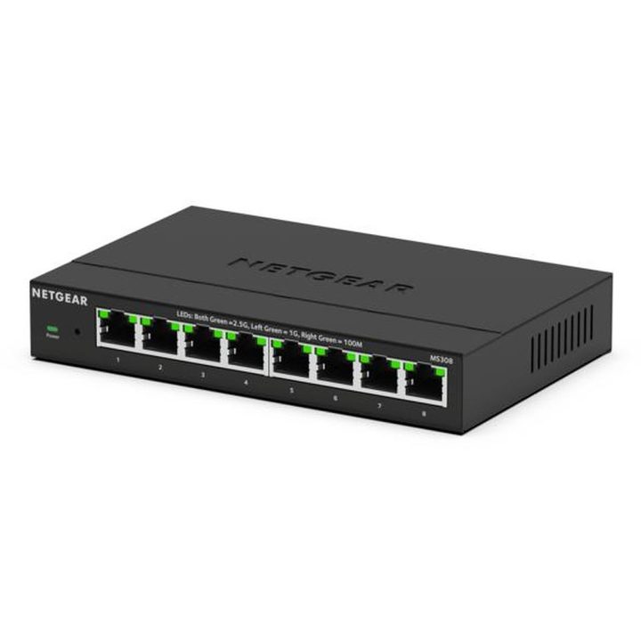 NETGEAR MS308E No administrado 2.5G Ethernet (100/1000/2500) Negro