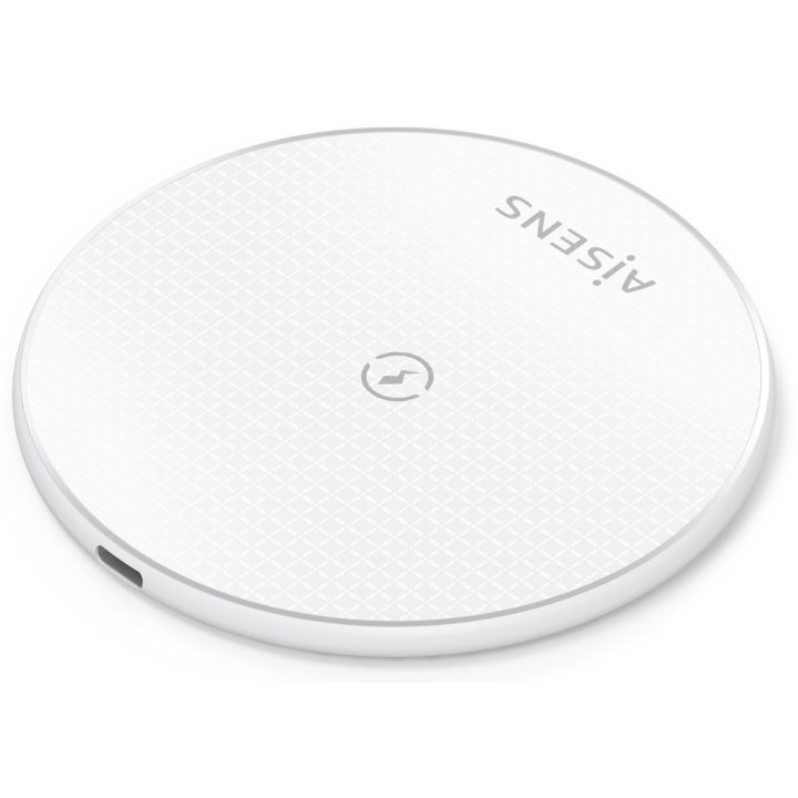 AISENS Cargador Inalambrico USB-C 15W Para Movil, Blanco