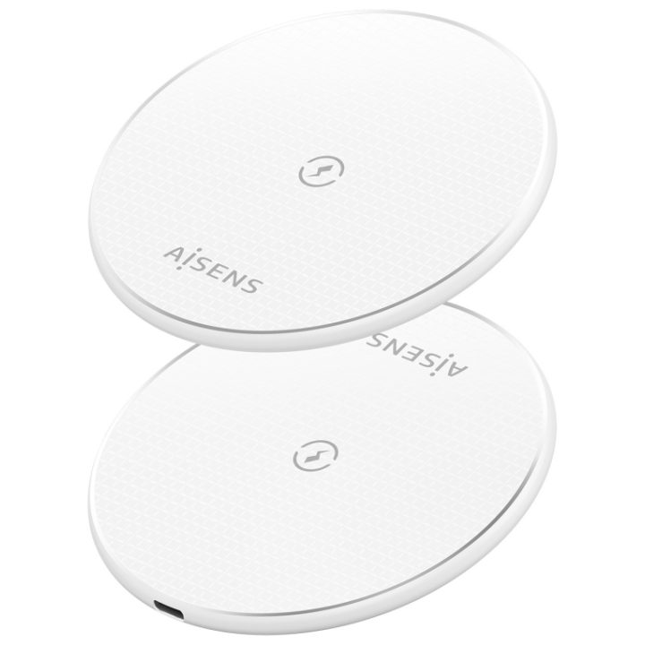AISENS Carregador Sem Fios USB-C 15W Para Telemóvel, Branco