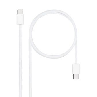 Nanocable Cabo USB-C 2.0 60W 3A, USB-C/M-USB-C/M, Branco, 1 m