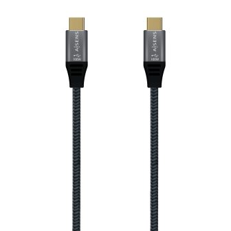AISENS Cable USB 2.0 Aluminio 5A 100W E-Mark, USB-C/M-USB-C/M, Gris…