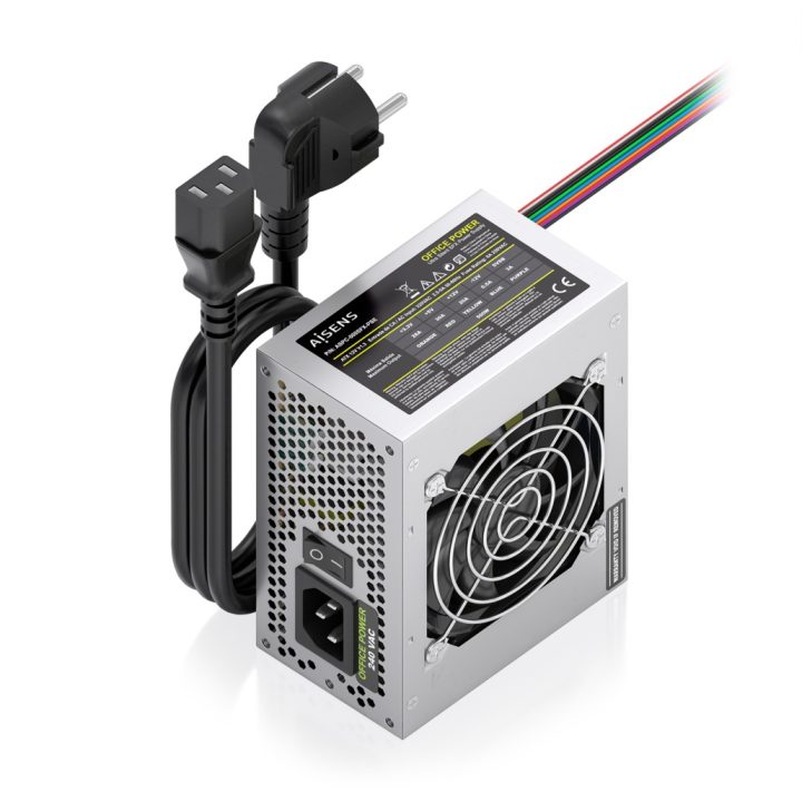 AISENS SFX 500W Power Supply with OEM Power Cable, Black