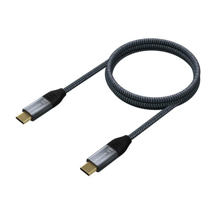 AISENS Cable USB 2.0 Aluminio 5A 100W E-Mark, USB-C/M-USB-C/M, Gris…