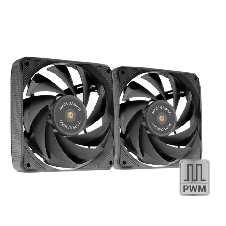 Mars Gaming MF-NCLX2, Kit 2x Ventiladores Ultrasilenciosos 120mm…