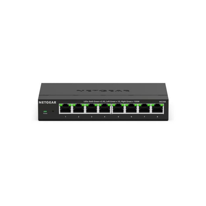 NETGEAR MS308E No administrado 2.5G Ethernet (100/1000/2500) Negro