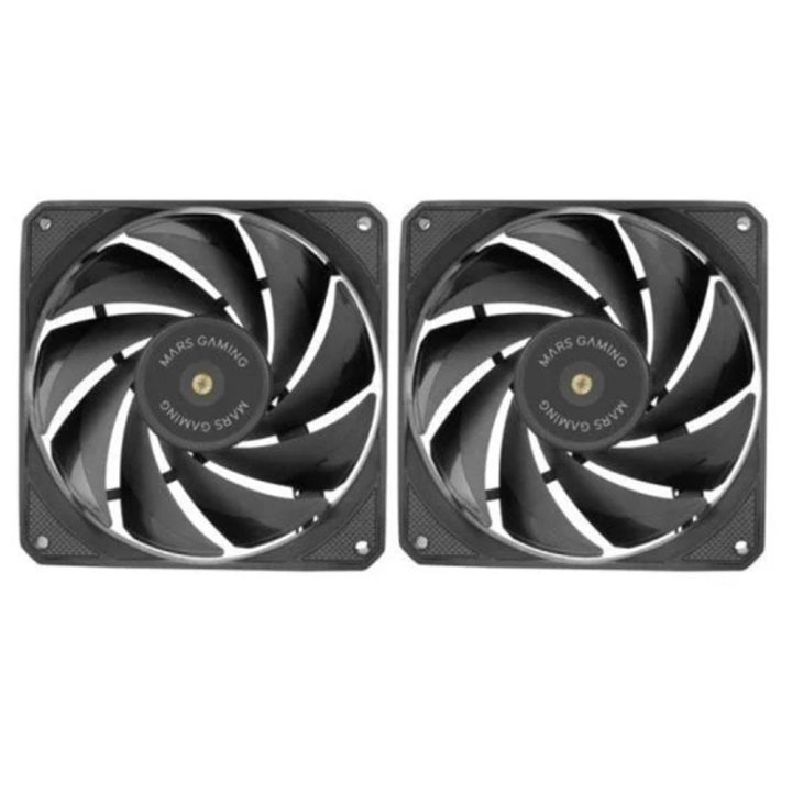 Mars Gaming MF-NCLX2, Kit 2x Ventiladores Ultrasilenciosos 120mm…