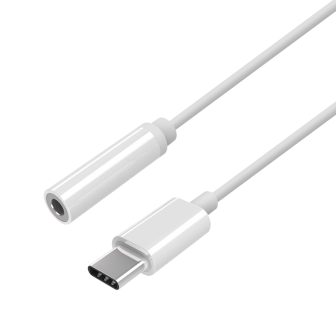 AISENS USB-C to Apple-style Audio Adapter, USB-C/M-Jack 3.5/H, White…