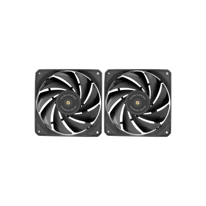 Mars Gaming MF-NCLX2, Kit 2x Ventiladores Ultrasilenciosos 120mm…