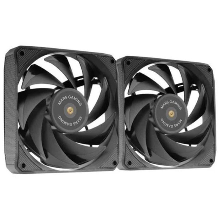 Mars Gaming MF-NCLX2, Kit 2x Ventiladores Ultrasilenciosos 120mm…