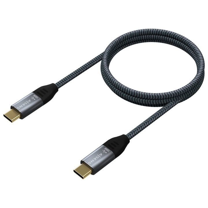AISENS Cabo USB 2.0 Alumínio 5A 100W E-Mark, USB-C/M-USB-C/M…