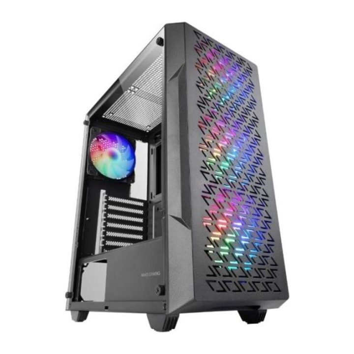 Mars Gaming MC-GEO, Caixa Gaming ATX, 4x Ventoinhas FRGB Rainbow…